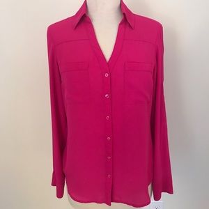 Express Portofino Shirt Hot Pink Size Small